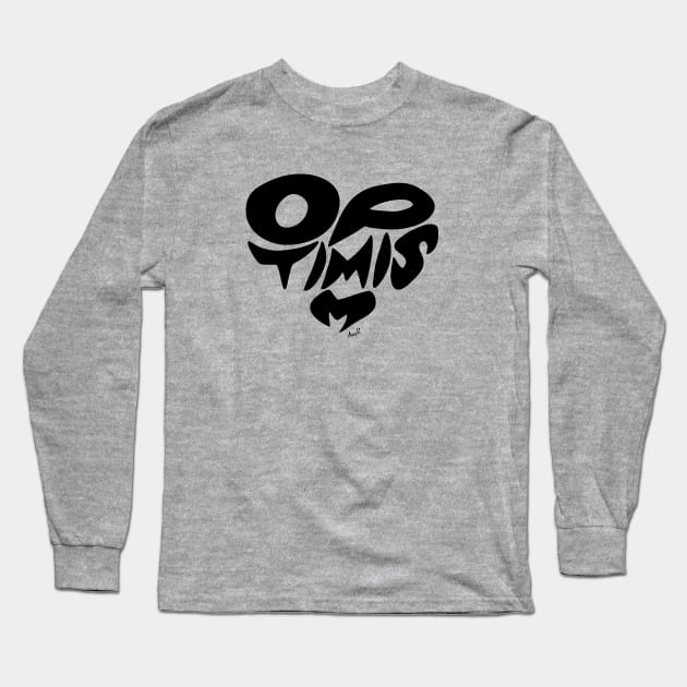 Optimism (black) Long Sleeve T-Shirt by AyeletFleming